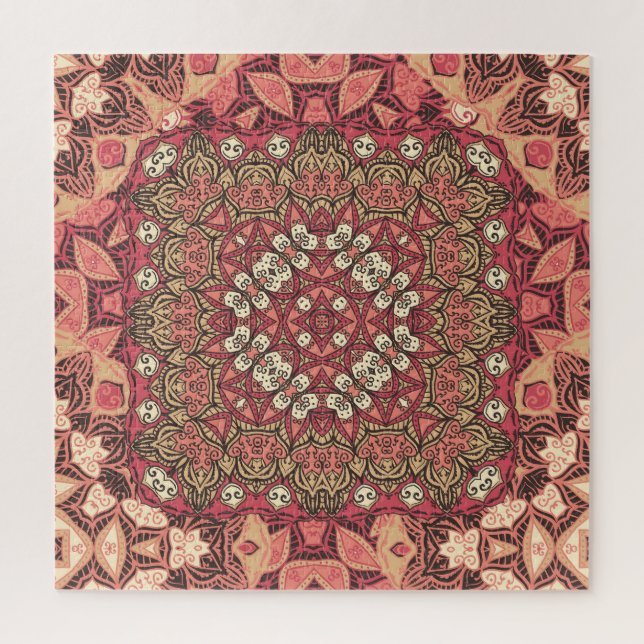Indian medallion, boho ethnic ornament jigsaw puzzle (Vertical)