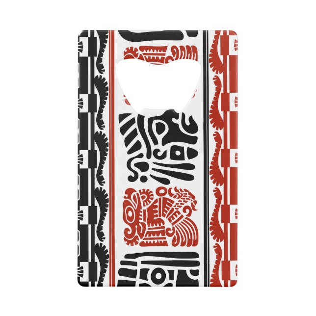 Indian motifs, black red, seamless pattern. (Front)
