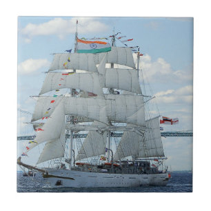 Indian Navy sail training ship Tarangini  Tile