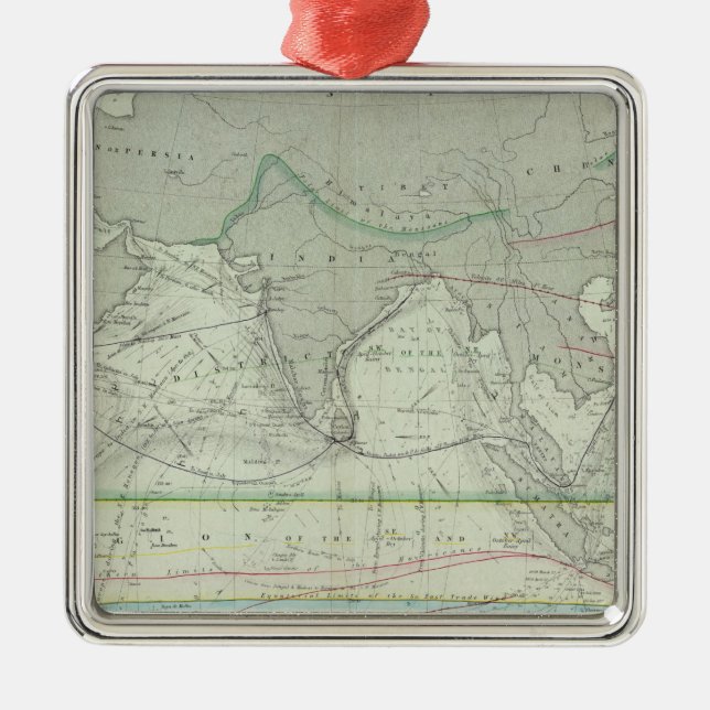 Indian Ocean 2 Metal Tree Decoration (Front)