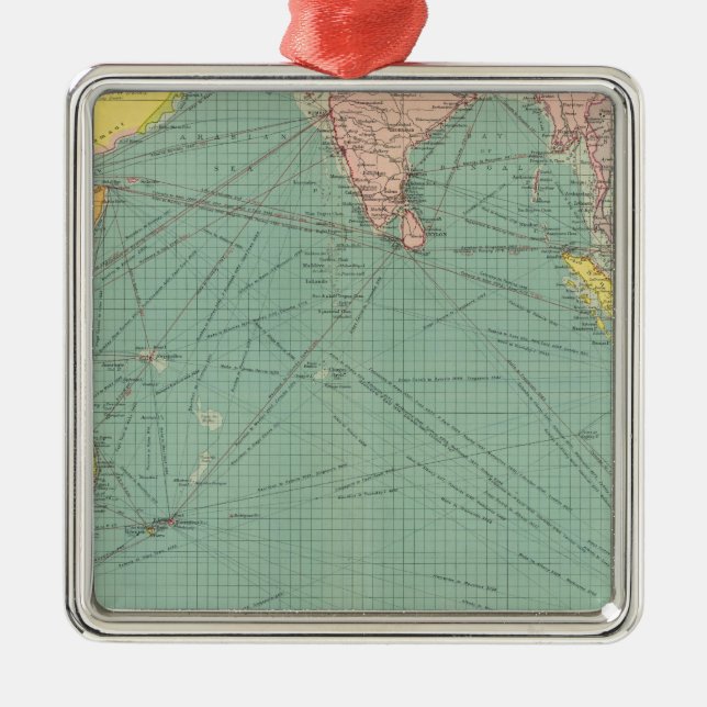 Indian Ocean 3 Metal Tree Decoration (Front)