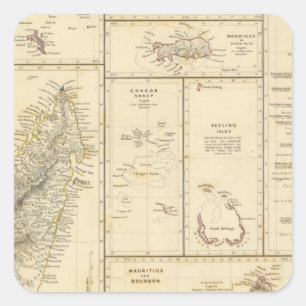 Indian Ocean Islands Square Sticker