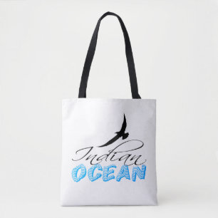 Indian Ocean White Customisable Tote Bag