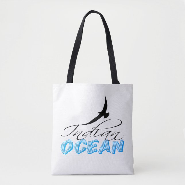 Indian Ocean White Customisable Tote Bag (Front)