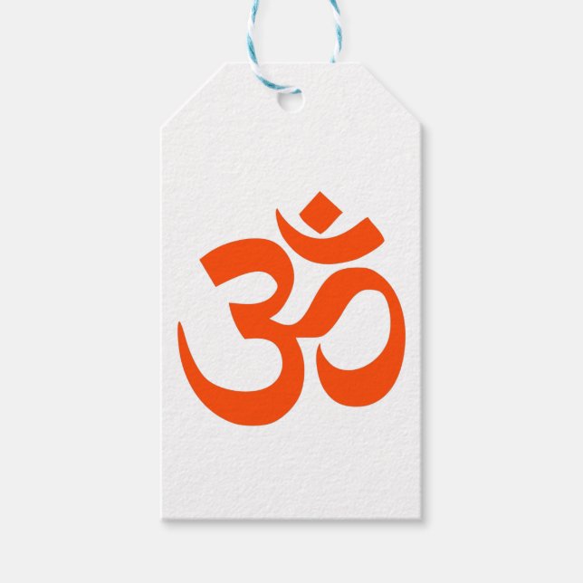 Indian Om Symbol Gift Tags (Front)
