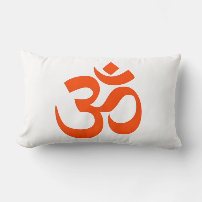 Indian Om Symbol Lumbar Cushion (Front)