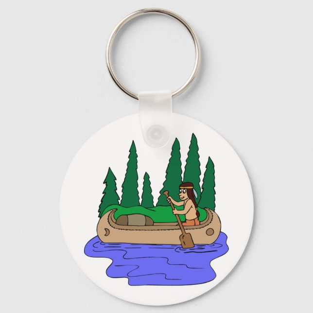 Indian Paddles Canoe Key Ring (Front)