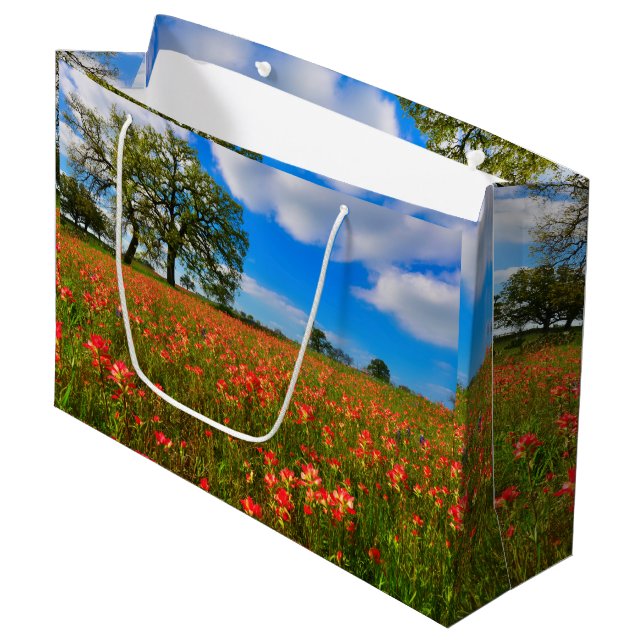 Indian Paintbrush Large Gift Bag (Front Angled)
