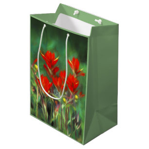 Indian Paintbrush Painting - Original Flower Art Medium Gift Bag