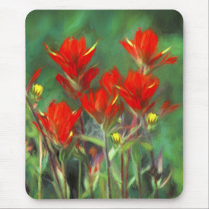 Indian Paintbrush Painting - Original Flower Art Mouse Pad