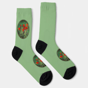 Indian Paintbrush Painting - Original Flower Art Socks
