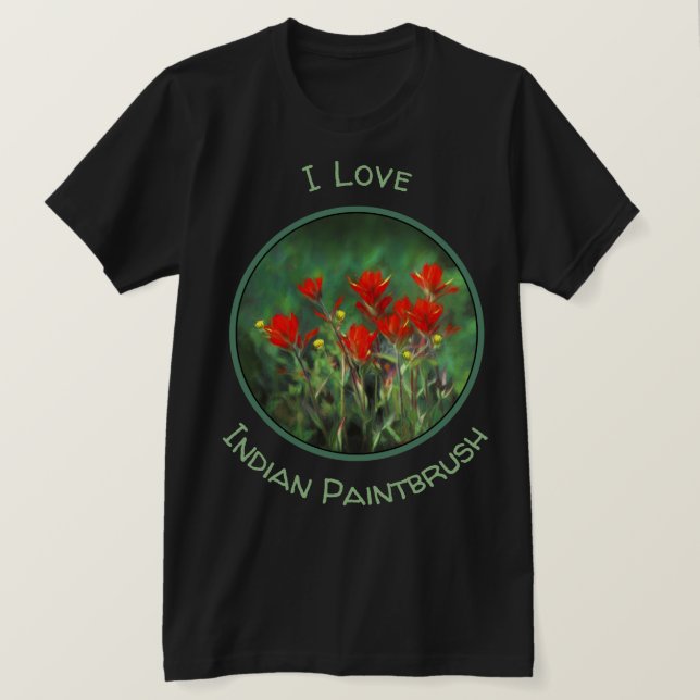 Indian Paintbrush Painting - Original Flower Art T-Shirt (Design Front)