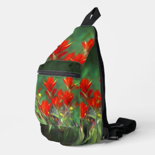 Indian Paintbrush Painting Original Wildflower Art Sling Bag