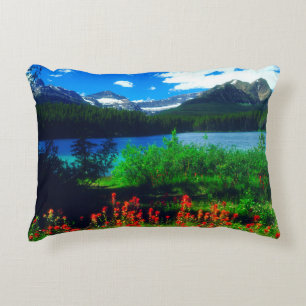 Indian Paintbrush Wildflowers Decorative Cushion