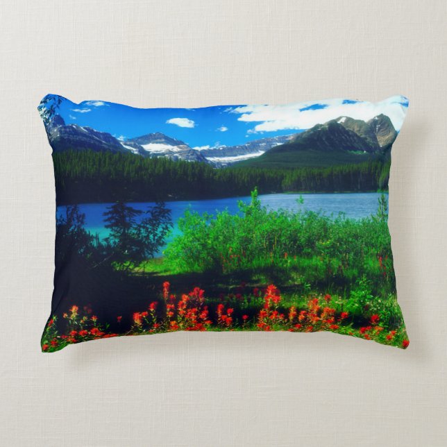 Indian Paintbrush Wildflowers Decorative Cushion (Front)