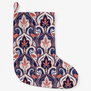 Indian Paisley: Floral Medallion Seamless. Small Christmas Stocking