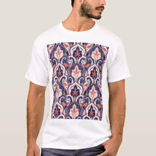 Indian Paisley: Floral Medallion Seamless. T-Shirt