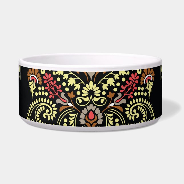 Indian paisley, geometric black background (Front)
