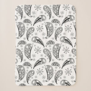 Indian Paisley Pattern Mankolam Sherpa Blanket