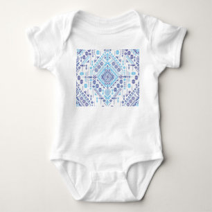 Indian paisley rug, ethnic mandala pattern. baby bodysuit