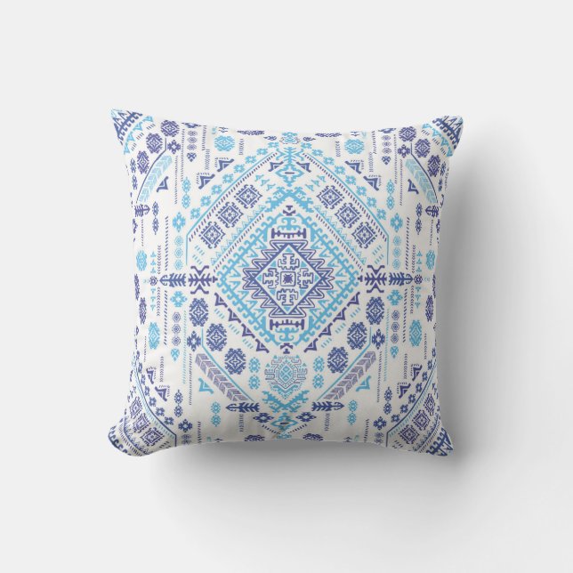 Indian paisley rug, ethnic mandala pattern. cushion (Front)