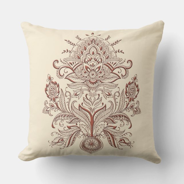 Indian Paisley - Throw Pillow (Front)