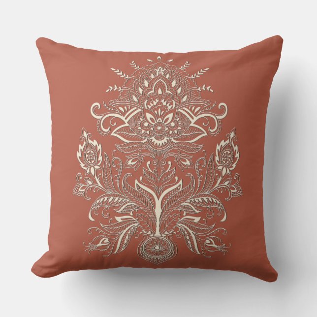 Indian Paisley - Throw Pillow (Front)