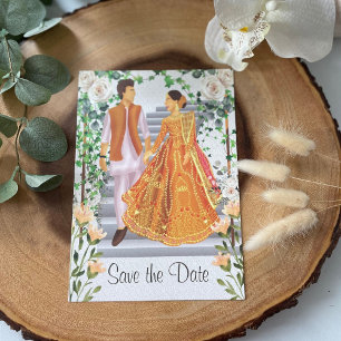 Indian Pakistani Golden Wedding Save The Date