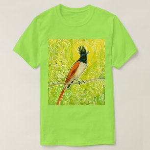 Indian Paradise Flycatcher Tropical Bird Yellow T-Shirt