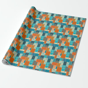 Indian patchwork, seamless vintage background. wrapping paper