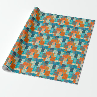 Indian patchwork, seamless vintage background. wrapping paper