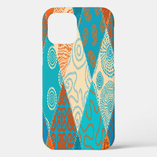 Indian patchwork seamless vintage design. iPhone 12 case