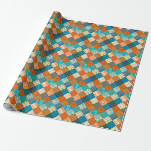 Indian patchwork: vintage seamless pattern. wrapping paper