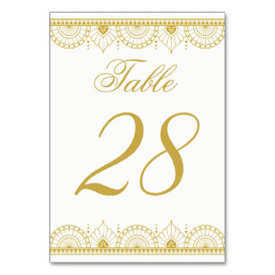 Indian Patten Table Number Editable Colour