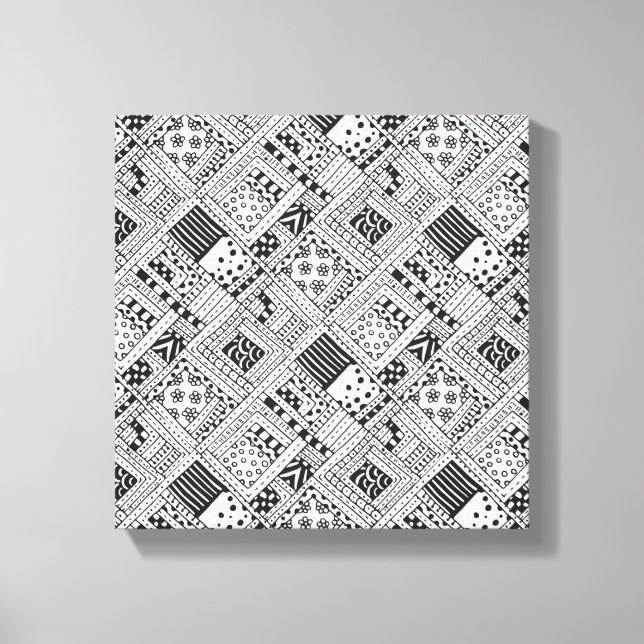 Indian Pattern Doodle 6 Canvas Print (Front)