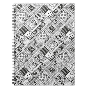 Indian Pattern Doodle Spiral Notebook