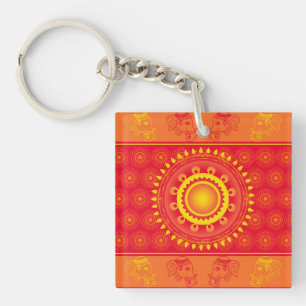 Indian pattern key ring