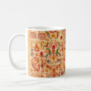 Indian pattern on fabricindian, fabric, india, orn coffee mug