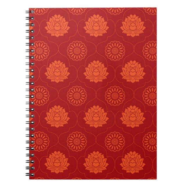 Indian Pattern Spiral Notebook (Front)