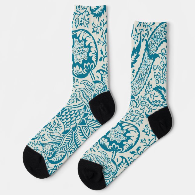 Indian Pattern, William Morris Socks (Left)