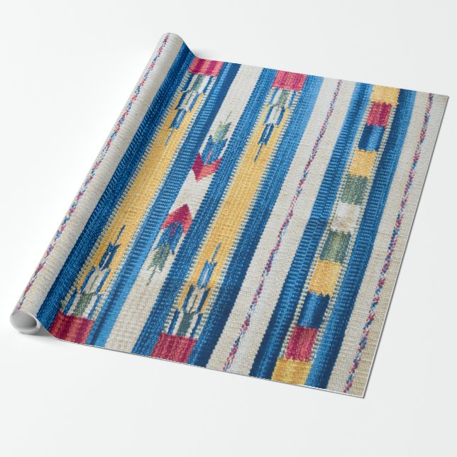 Indian pattern wrapping paper (Unrolled)