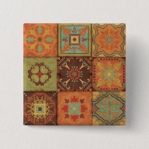 Indian Patterns 15 Cm Square Badge
