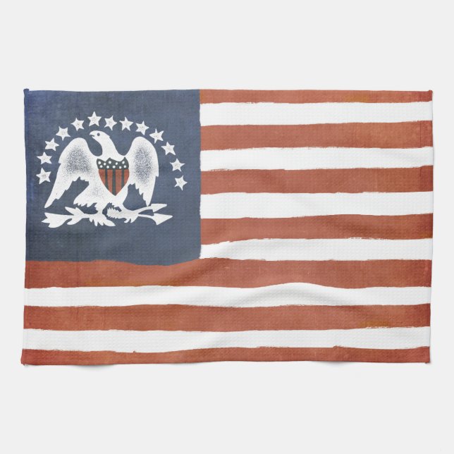 Indian Peace Flag Tea Towel (Horizontal)