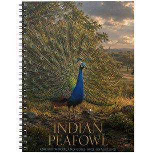 Indian Peafowl Woodland Edge ANIMALS Notebook