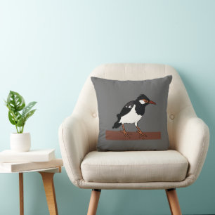 Indian Pied Myna Bird Art Cushion