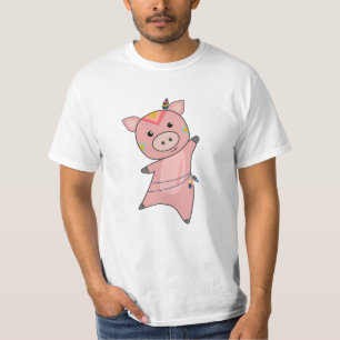 Indian Pig Fashing Piglet Feather Piggy T-Shirt