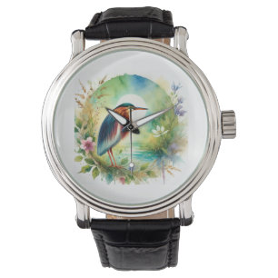 Indian pond heron 170924AREF147 - Watercolor Watch