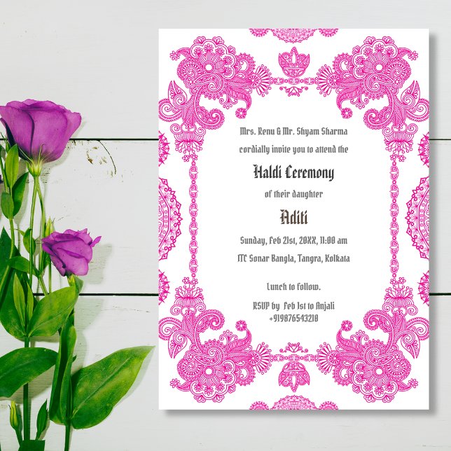 Indian Pre Wedding Haldi Ceremony  Invitation (Creator Uploaded)