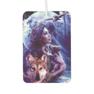 Indian Princess and Animals Car Air Freshener