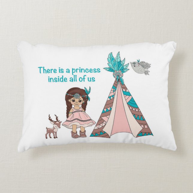 Indian Princess Decorative Cushion (Front)